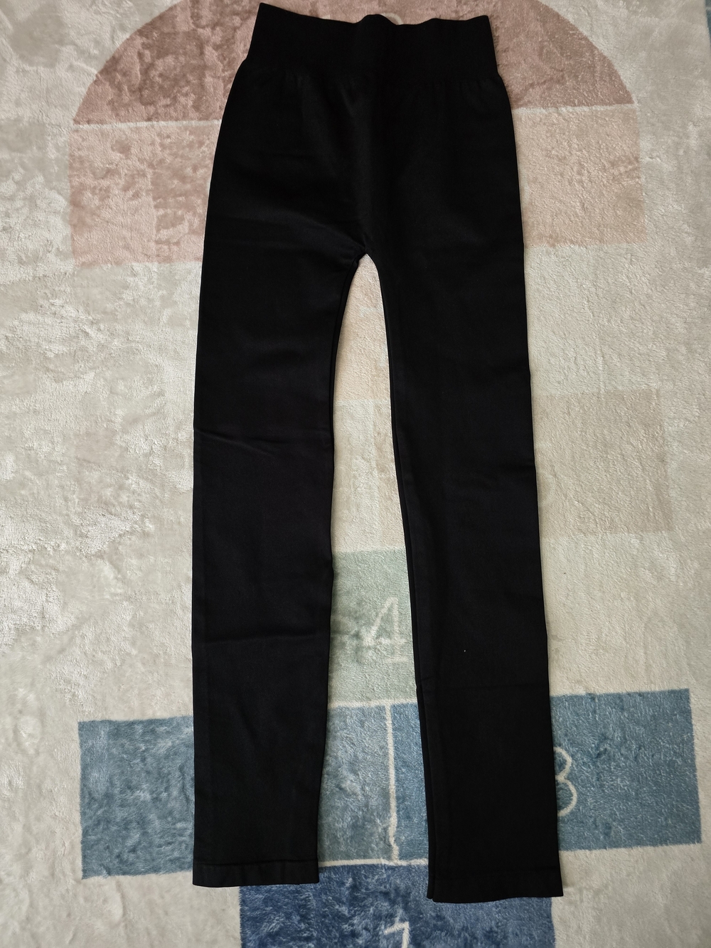 Marie Claire Black Women's Compression Leggings with Wide Waistband